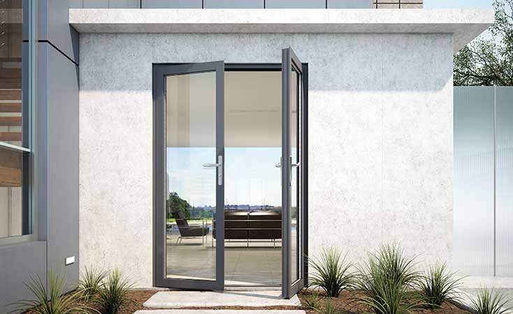 Aluminum Glass Hinged Door