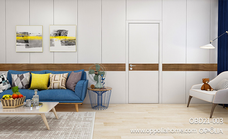 Bespoke Room Door in White and Wood
