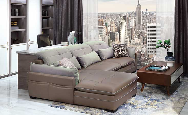 Corner Modular Leather Sofa Set