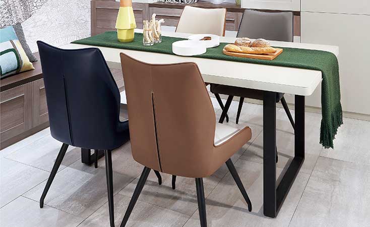 Elegant Solid White Dining Room Table